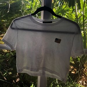 Brandy Melville American flag crop top